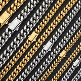 Hip Hop PVD Plated Stainless Steel Necklace Snap