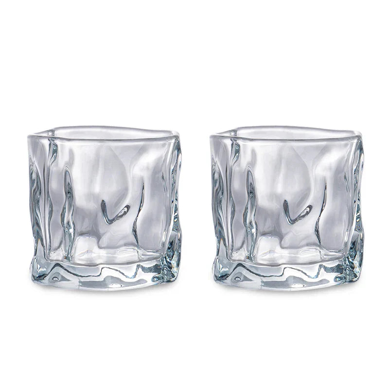 GIANXI Transparent Glass Mug Glacier Wine Whiskey Coffee