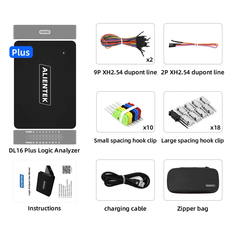USB Logic Analyzer DL16 250MHz Max Sample Rate