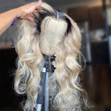 AIMEYA Ombre Blonde Synthetic Lace Front Wig for