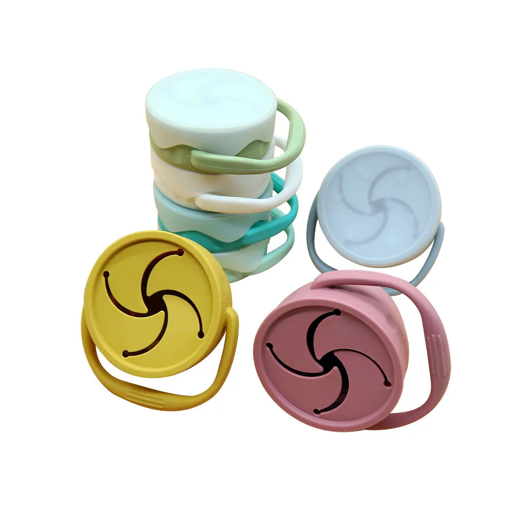 12 Color Baby Kids Silicone Snack Cup Food