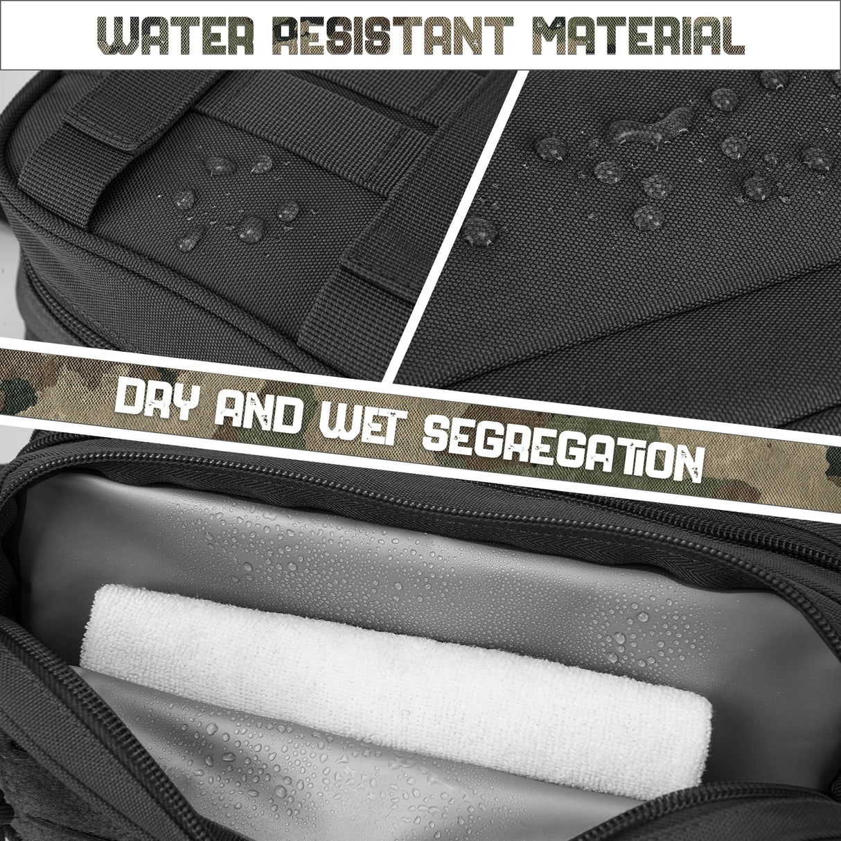 QT&QY Tactical Swimming Toiletry Bag For Men Hygiene