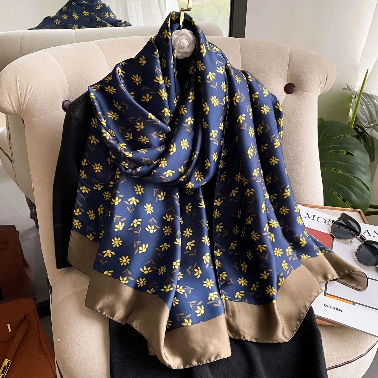 2023 Women 180*90cm Fashion Beautiful Soft Silk Scarves