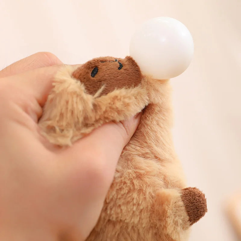 Capybara Plush Toy Simulation Capibara with Fruits Fluffy