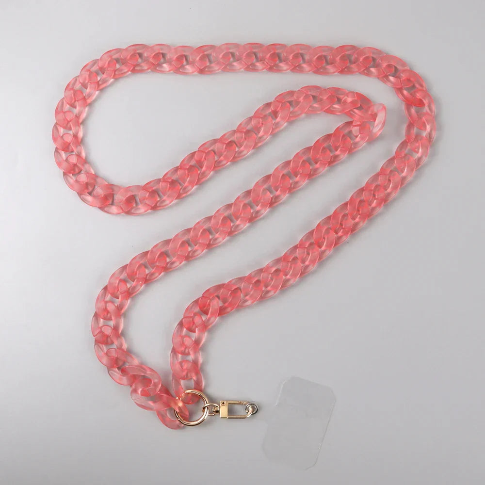 FishSheep 12 Colors Frosted Acrylic Chain Crossbody Phone