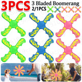 3 Bladed Boomerang Interactive Flying Discs Funny Returning