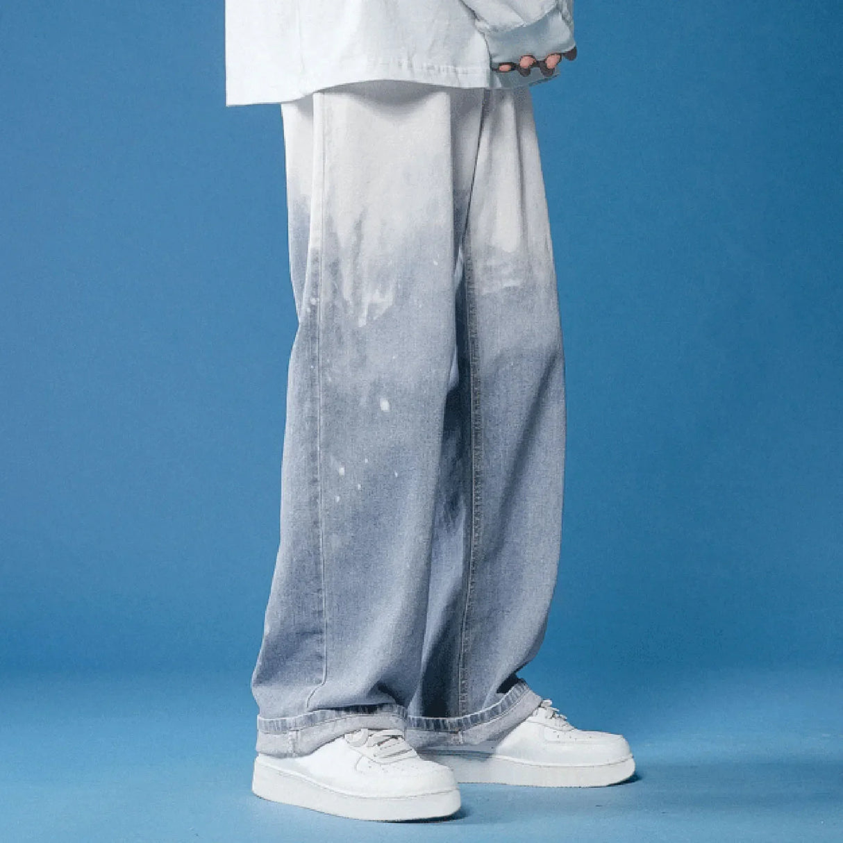 90s Retro Skater Oversized Pants Men Blue Wash