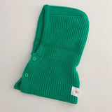 Baby Knitted One-piece Cap Scarf Solid Color Warm
