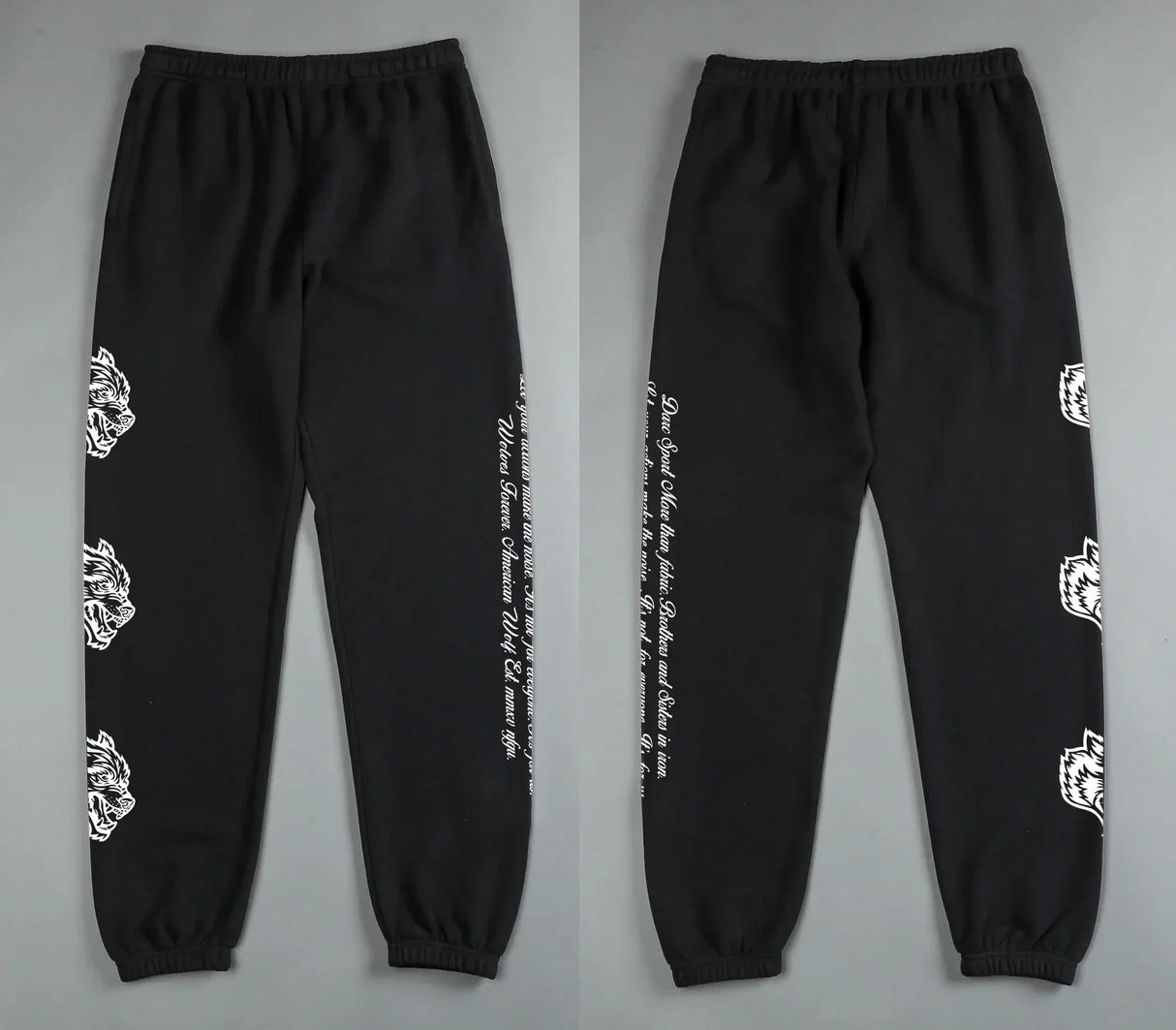 DARC Wolves Joggers Street Pants Casual Warm Oversize