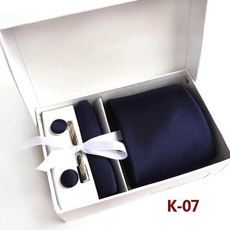 6piece Set Classic Printed DotsTies for Men Kerchief