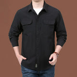 Plain Shirt New Spring Autumn Men's Cargo Hiking