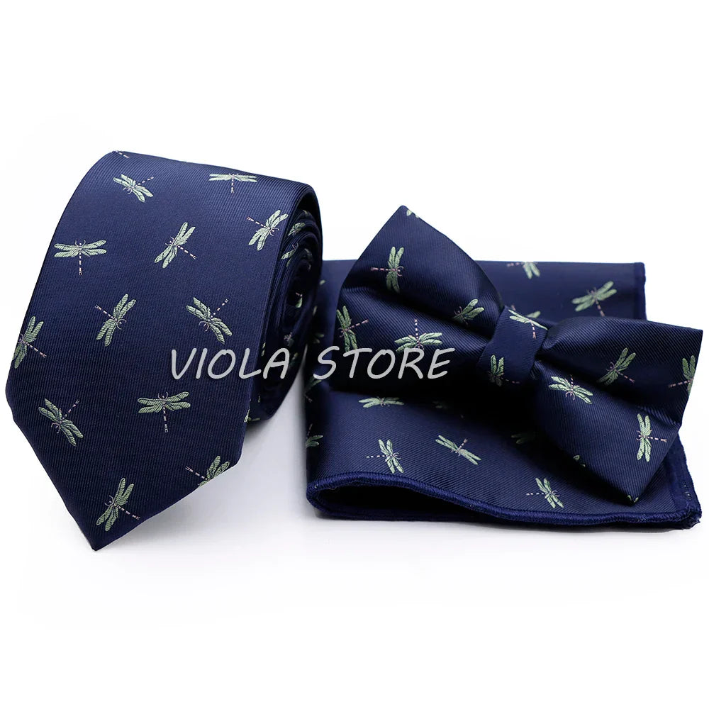 45 Color Paisley Geometry Striped 7.5cm Tie Set