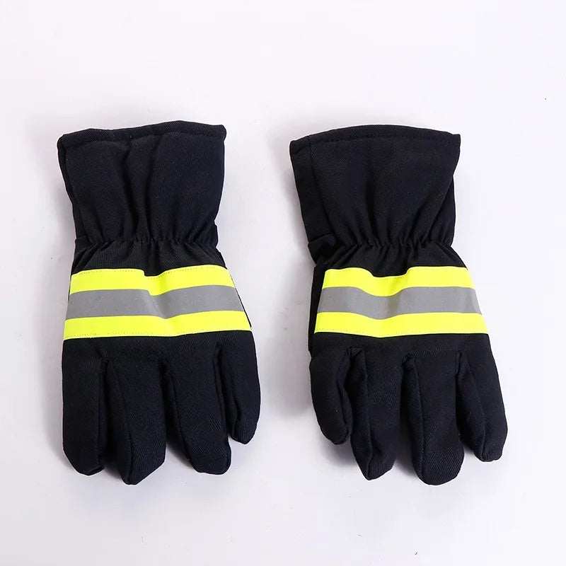 Fireproof Safety Gloves Black Reflective Belt Fire Gloves