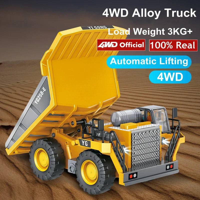 4WD Children Remote Control Excavator RC Car Alloy