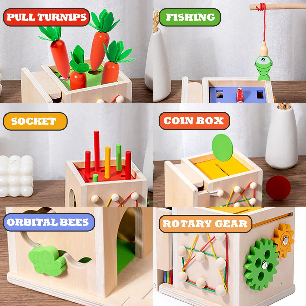 8 In 1 Montessori Permanence Box Carrots Toys