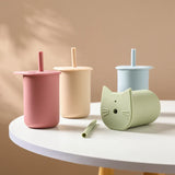 Baby Feeding Bottle Kids Cup Silicone Sippy Children
