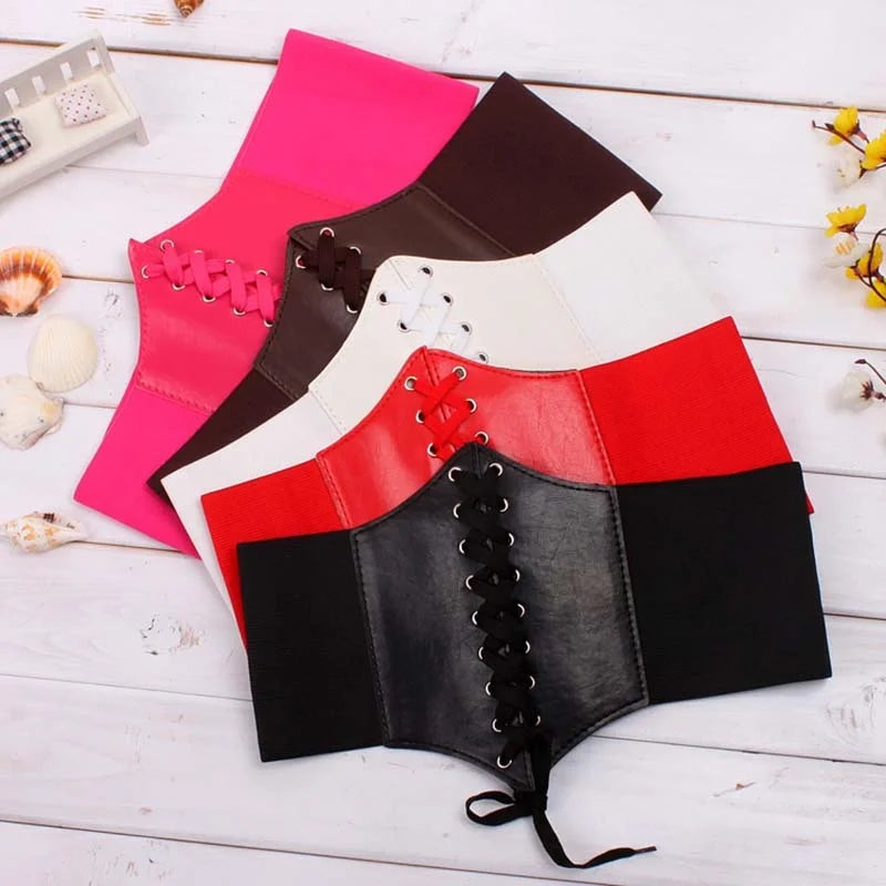 Corset Wide Belts PU Leather Slimming Body Waistband