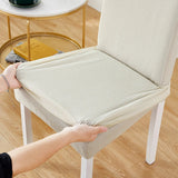 Jacquard Chair Cushion Cover for Elastic Chair Slipcovers