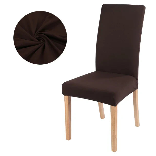 Elastic solid color Chair Cover Home Spandex Stretch