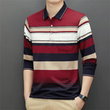 New Men's Casual Long Sleeve Polo Shirt Fashion