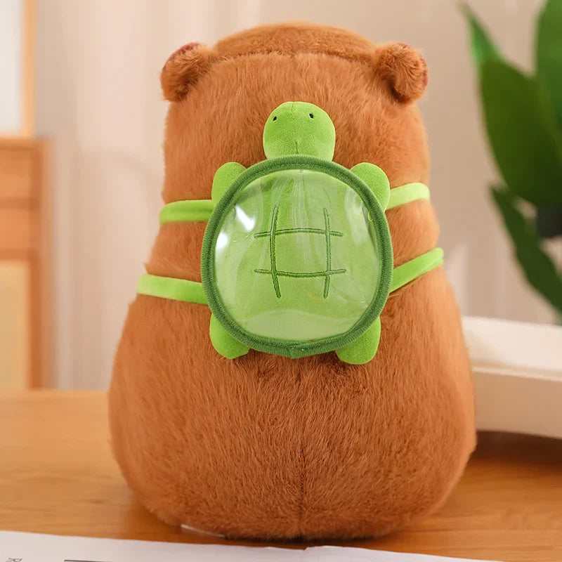 Cute Fully Filled Capybara Plush Animal With Turtle