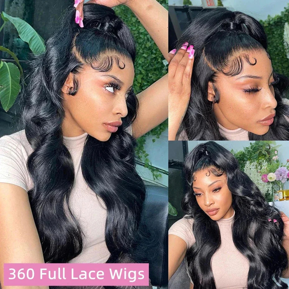 Body Wave 360 Lace Wig Human Hair Pre
