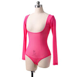 Long Sleeve Bodycon Gauze Top Sheer Pure Mesh
