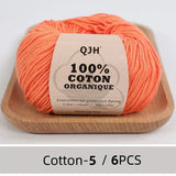 QJH 100% Cotton Yarn, Cotton Baby Sport Weight