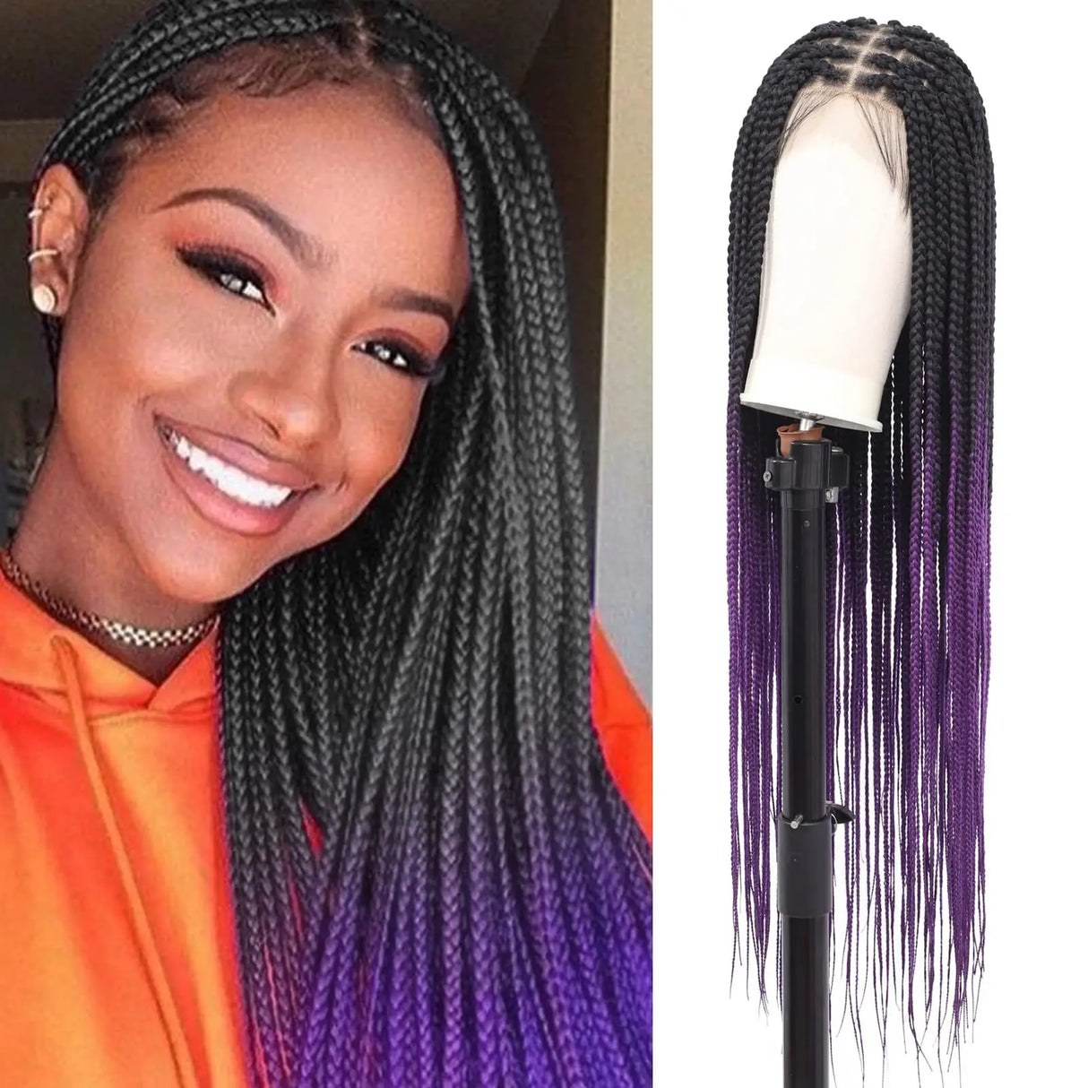 Viyskur 36 Inches Full Lace Front Knotless Box
