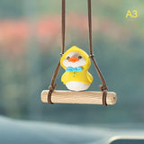 Cartoon Cute animated car accessories Swinging Duck pendant