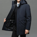 Men's Long Plush Thickened Parkas 2 pieces Winter