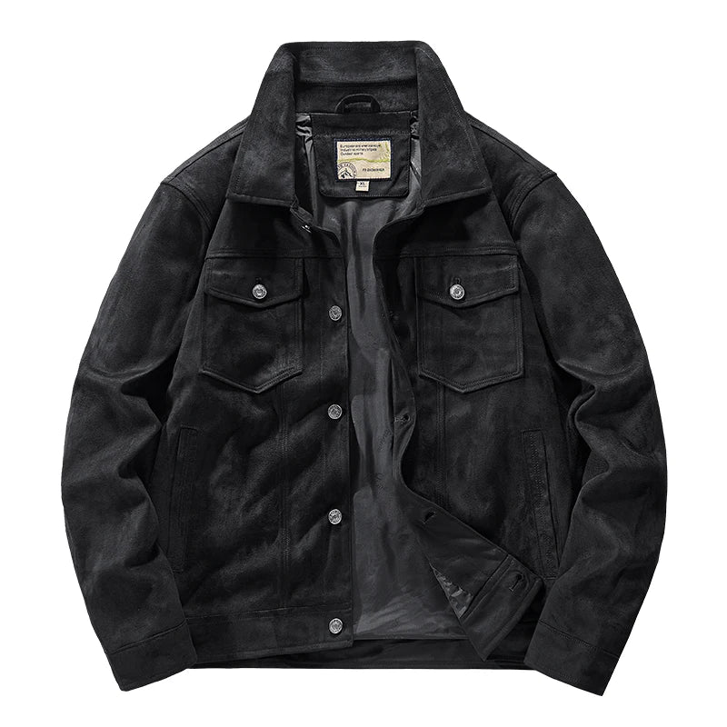 NEEDLESNOAH Men Vintage Brown Pilot Suede Jacket Spring
