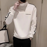 Male Clothes Top Black Sweatshirt for Men Hoodieless