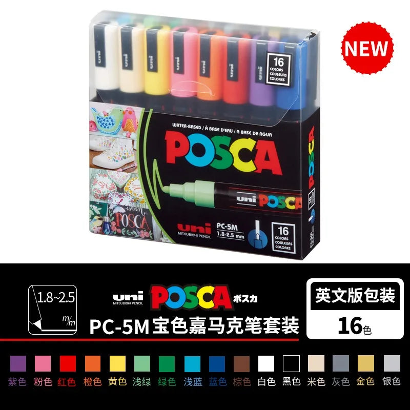 Uni Marker Pen, PC-3M Acrylic posca marcadores permanent