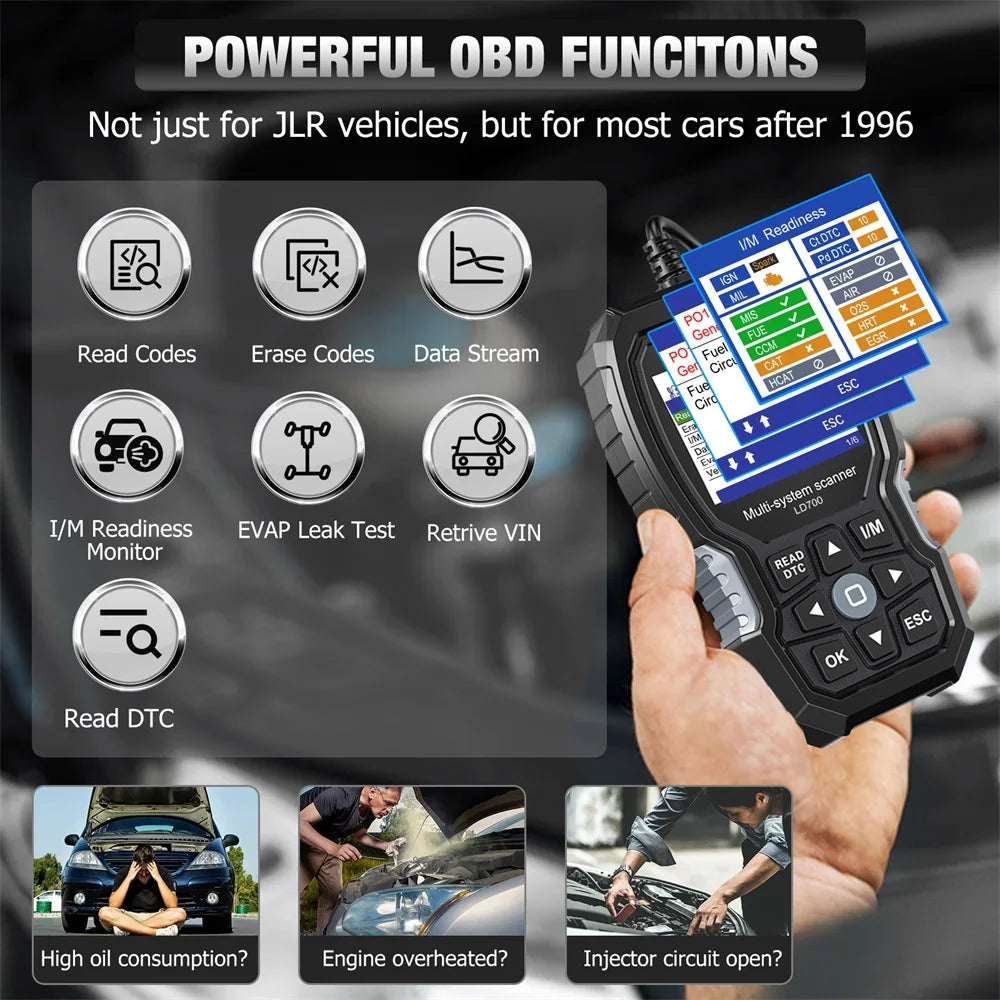 ANCEL LD700 OBD2 Scanner All Systems Diagnostic Tool