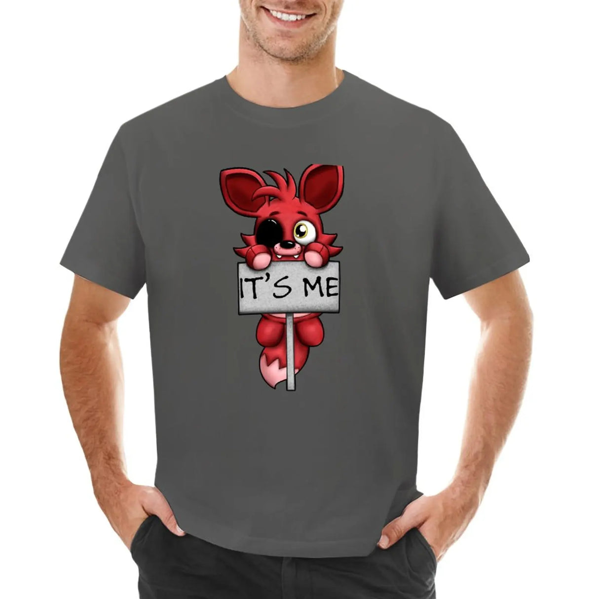 Men Cotton brand Tshirt FNAF Plush Foxy T-Shirt