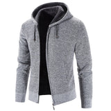 Mens Autumn Winter Warm Thick Fur Lined Hooded