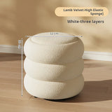 Living room Lamb wool low stool home shoe