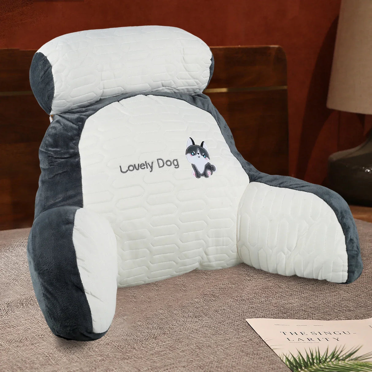 All Season Reading Pillow Comfortable Soft Detachable Lumbar