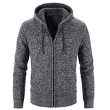 Mens Autumn Winter Warm Thick Fur Lined Hooded