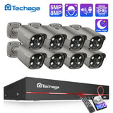 Techage 8CH 5MP 8MP Security Camera System 4K