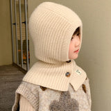 Korean Kids Balaclava Hat One Piece Scarf Cap