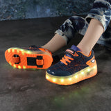 Kid Sneakers Spider Cartoon Mesh Usb Charge Luminous