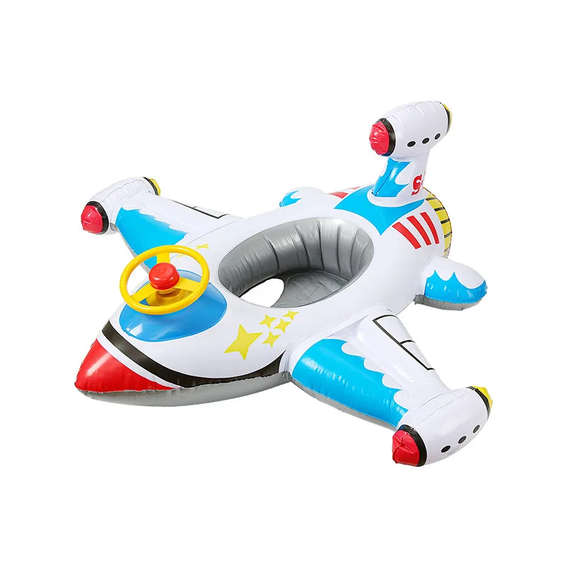 Baby Swim Ring Inflatable Toy Aircraft Shape Swimming