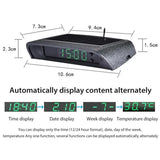 Solar Dashboard Car Clock Display Car Clocks Glow In The Dark Date digital thermometer for vehicles car electronic accessories