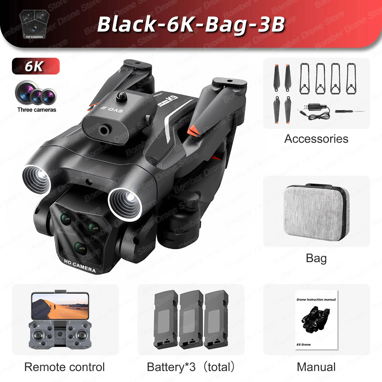 New K9Max RC Drone 4K Professinal 8K Wide
