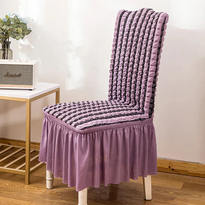 high quality Seersucker chair cover for dining room