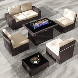 7/8 Pieces Outdoor Patio Furniture Set with Fire