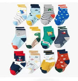 12pair/Lot Non Slip Toddler Socks with Grip for