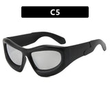 Fashion Y2K Cyberpunk Sunglasses Women Men UV400 Red